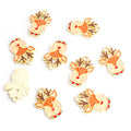 Orange Enamel Christmas Reindeer Pendant Charms in Two Finishes view 2