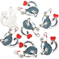 Enamel-Look Gold Silver Heart Alloy Jewelry Pendants in 10 Styles view 11