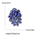 Oversized Teardrop Crystal Cluster Brooch in Ten Color Styles view 5