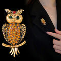 Owl Crystal Metal Brooch Pin 3 x 5.8 cm for Jackets and Lapels view 5