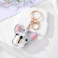 Leather French Bulldog And Lips Keychains 3 Styles view 3