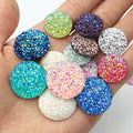 Colorful Glitter Texture Round Resin Cabochons for Crafts view 3