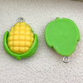 Resin 3D Strawberry Lemon Fruit Charm Pendant for DIY Keychain and Bag Decorations