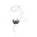 Brown Beaded Cord Necklaces with Botanical Pendants view 5