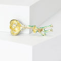 Green Frog and Colorful Balloon Brooch Jacket and Scarf Accessory view 3