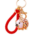 Jeweled Pig Keychains in Three Bead Palettes plus Assorted Color Option view 5