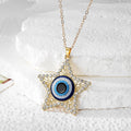 Turkish Evil Eye Rhinestone Pendant Necklaces Gold Silver 8 Styles view 7