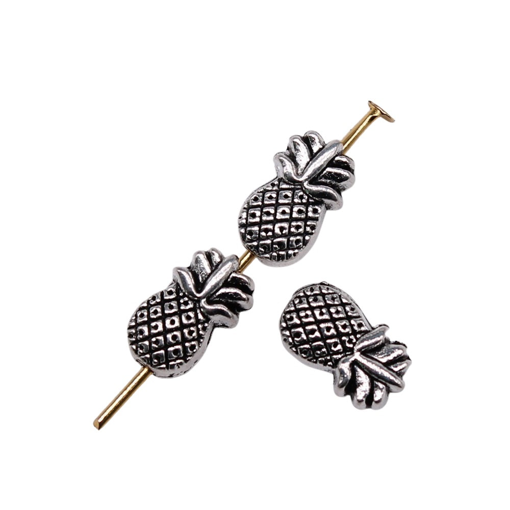 10x6mm 0.79g Antique Silver Zinc Alloy Pineapple Loose Metal Beads for DIY Bracelet Jewelry Making