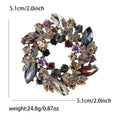 Crystal Floral Wreath Brooch in Ten Multicolor Finishes view 6
