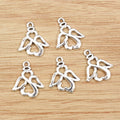 Openwork Angel Silhouette Charms in Antique Silver Finish view 3