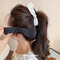 Black White Polka Dot Bow Hair Clips and Scrunchies view 1