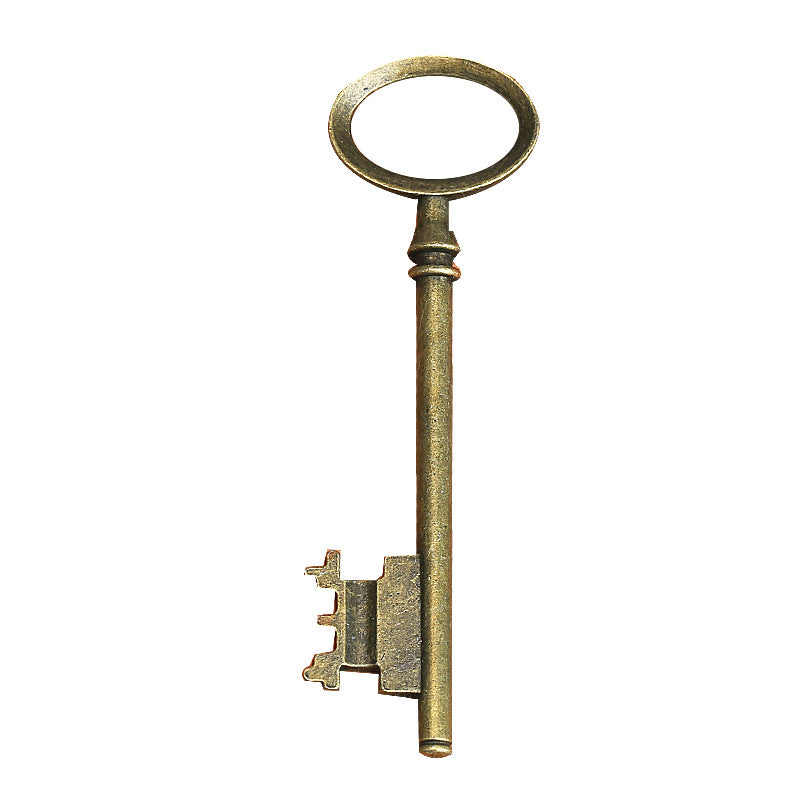 Vintage Alloy Key Charm Pendant 79x23mm for Necklace