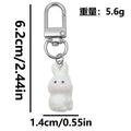 Six Flocked Resin Dog and Animal Metal Keychain Designs view 4