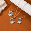 Five Gothic Pendant Necklace and Earring Jewelry Sets view 2