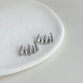 Assorted Silver Multi-Style Zircon Metal Earrings 9 Variants view 7