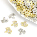 Rhinestone Masquerade Mask Charms in Gold and Silver Tones view 1