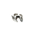 Silver Tone Abstract Twisted Open Adjustable Statement Ring view 5