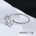 White Metal Polished Heart Motif Thin Band Ring Alloy view 4