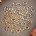 Plain Hoop Earrings in Five Sizes and Three Metal Finishes view 3