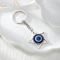 Silver Blue Evil Eye Keychains Multiple Frame Shapes view 11