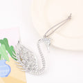 Crowned Rhinestone Swan Pendant Ornament Pink Clear Styles view 4