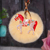 Red-Horse Beige-Pompom
