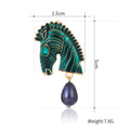 Gold Tone Silver Tone Horse Head Two Designs Metal Brooch Pin view 2