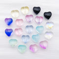 Transparent 8mm Glass Heart Beads in Ten Individual Colors view 2