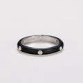 Enamel Inlay Band With Clear Accent In Eleven Colors view 11