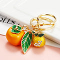 Leaf, Persimmon and Orange Charm Keychains with Braided Wrist Loops view 7