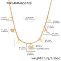 Handbag Heel Star and Heart Charm Necklace and Bracelet view 6