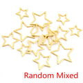 Open Star Stainless Steel Charms in Gold and Steel Tones view 9