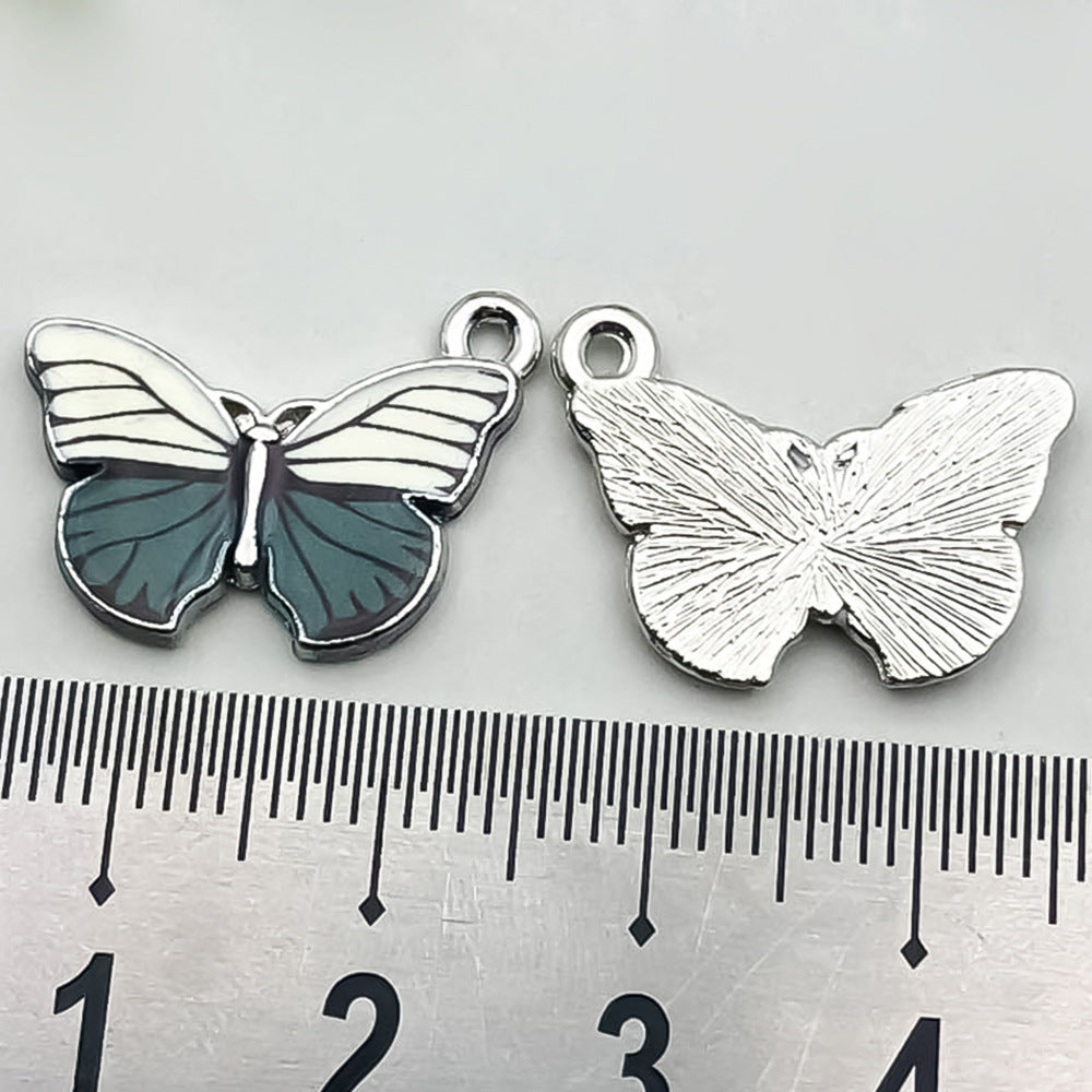 Color Enamel Zinc Alloy Butterfly Insect Charm Pendant for DIY Bracelet Necklace Earrings