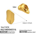 Textured Gold Tone Statement Rings in Three Sculptural Designs view 7