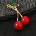 Resin Cherry Charm Pendant With Gold-Tone Leaf Solid And Glitter Colors view 6