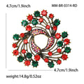 Vintage Crystal Swirl Brooch Red Green or Ink Blue view 4