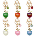 Six-Color Iridescent Apple Double Ring Keychain Collection view 5