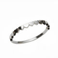 Thin Heart Band Stackable Metal Ring Gold or Silver view 5