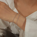 Double Layer Snake Bead Chain Bracelet Lobster Clasp Metal view 3