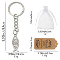 Silver Jesus Fish Ichthys Keychain Metal Christian Charm view 3