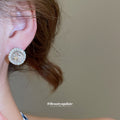 Spiral Crystal Stud Earrings In Five Color Accents view 3