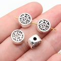 10x10x5.8mm 2.6g Multicolor Zinc Alloy Fortune Chinese Character Small Hole Beads for DIY Jewelry Making