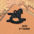 Black Animal and Nature Silhouette Charms in Eight Designs view 11
