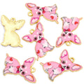 Printed Chihuahua Dog Enamel Charm Collection for Jewelry Making view 3