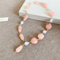 Beaded Statement Necklaces in Five Soft Stone Colors view 8