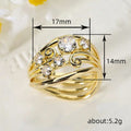 Gold Silver Multi Band Swirl Clear CZ Finger Rings view 4