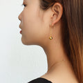 Asymmetric Gold Ball Drop Earrings Long and Short Pair view 4
