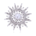 Eight Point Star Openwork Two Designs Metal Brooch Pin view 1