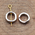 Wavy Open Ring Beads in Two Bright Silver Finishes view 4