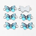 Double Butterfly Enamel Charms in Thirteen Color Styles view 8